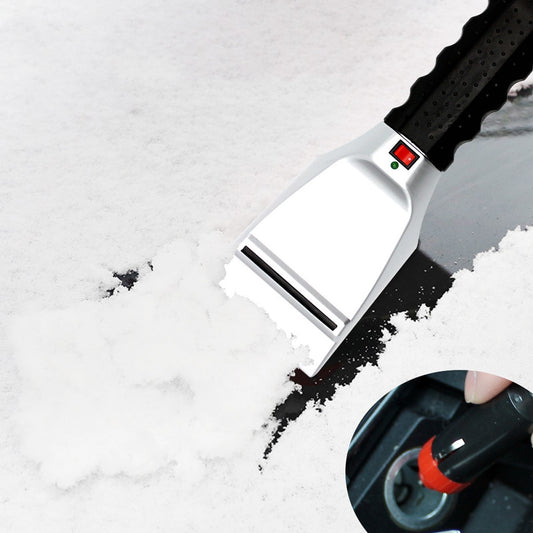 Heatable snow removal for vehicle