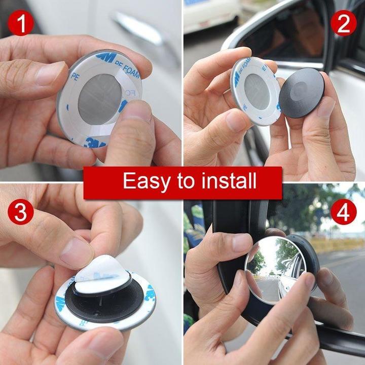 Car borderless small round mirror 360 degree