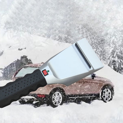 Heatable snow removal for vehicle