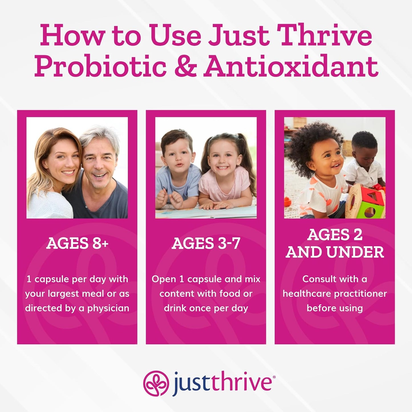 Just Thrive Probiotic & Antioxidant Supplement - 100% Spore-Based Digestive and Immune Support - Gluten Free, 90 Caps