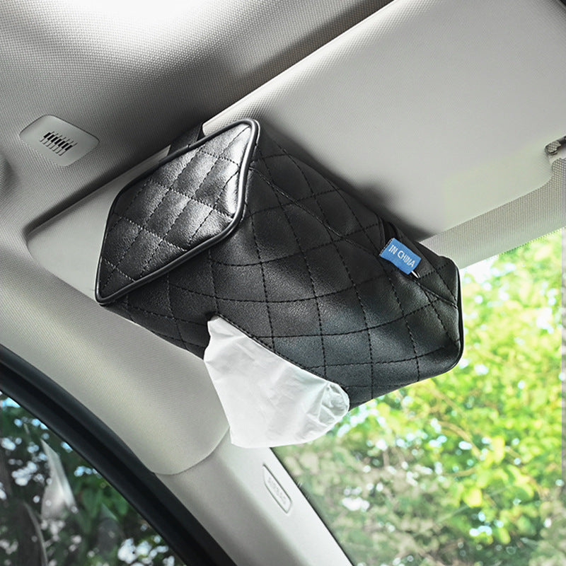 Sun Visor Seat Back Hanging Type Car Interior Tissue Box