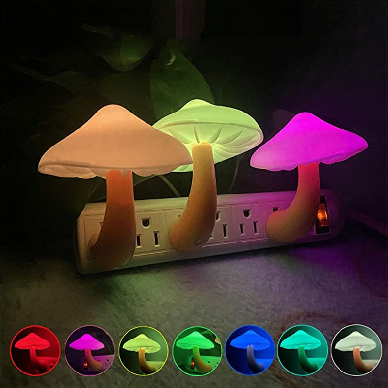 Mushroom LED Night Light with Sensor